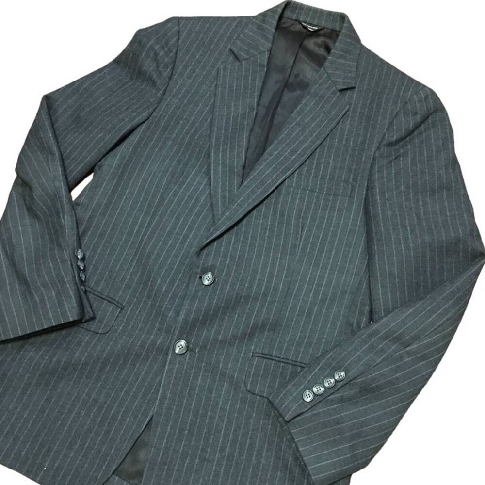 VTG CARTIER 100% Wool Pinstriped 2 Button Blazer Suit Jacket MEN'S 40 LONG